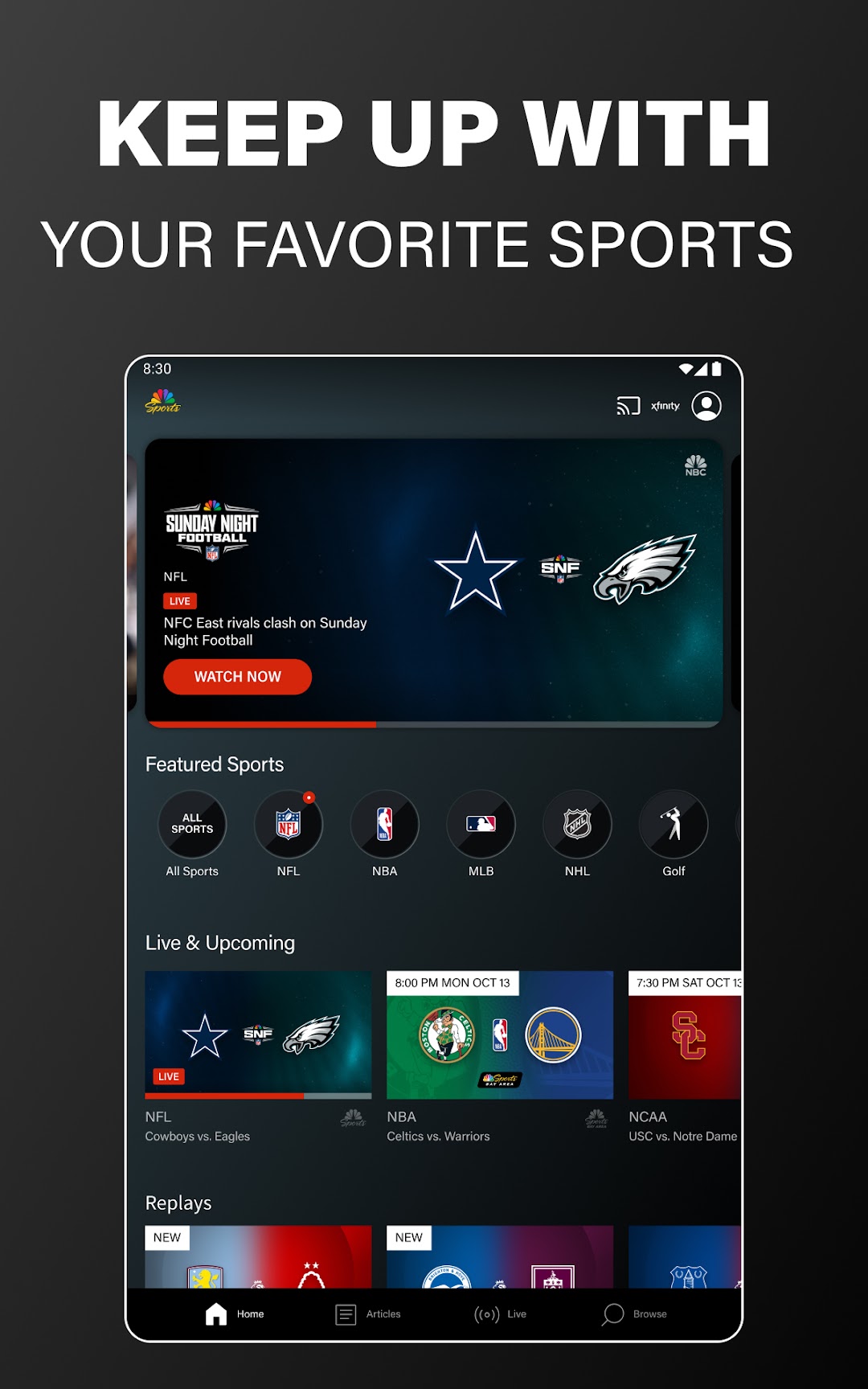 NBC Sports app screenshot 2
