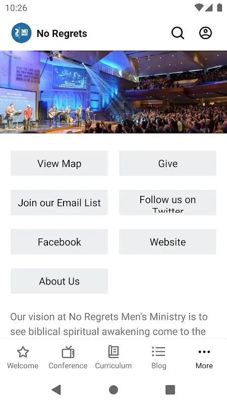 No Regrets Men’s Ministries app screenshot 5