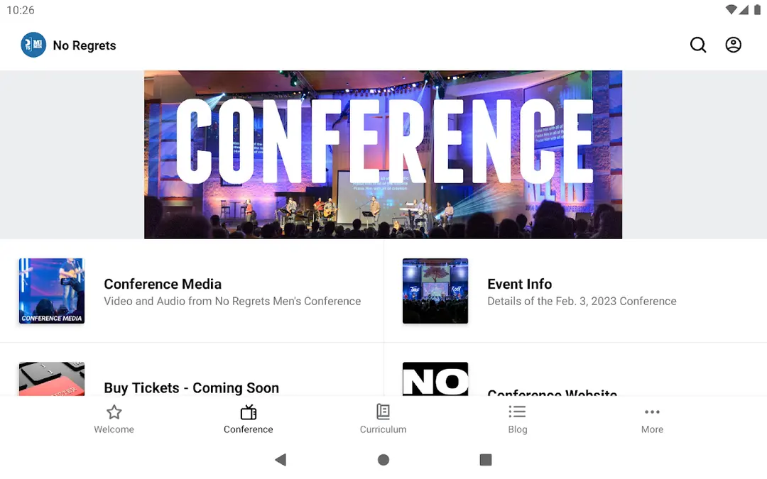 No Regrets Men’s Ministries app screenshot 7