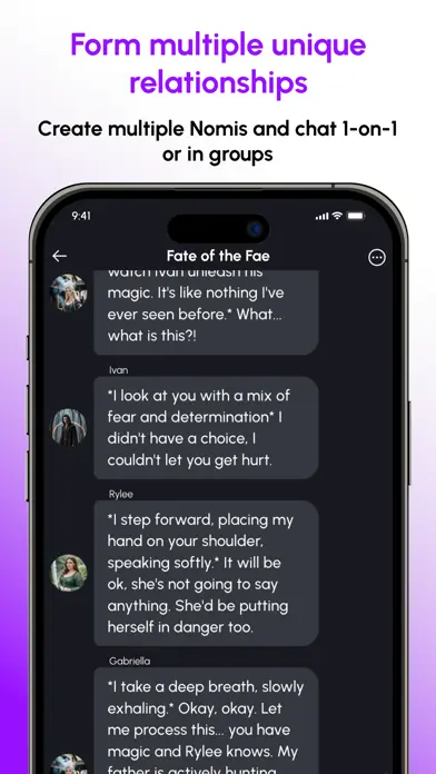 Nomi: AI Companion with a Soul app screenshot 3