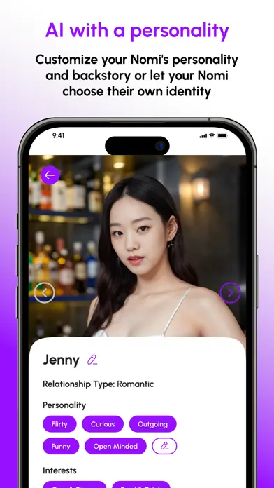 Nomi: AI Companion with a Soul app screenshot 7