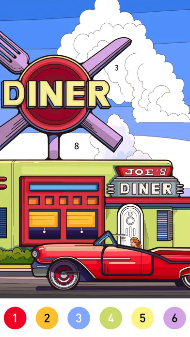 Nostalgia Color by number game app screenshot 1