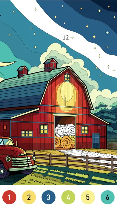 Nostalgia Color by number game app screenshot 2