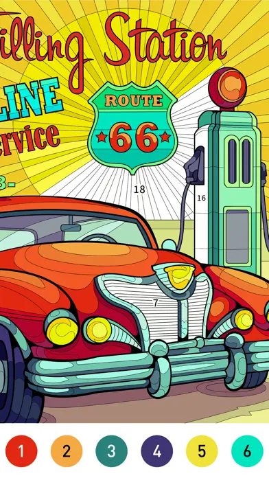 Nostalgia Color by number game app screenshot 3