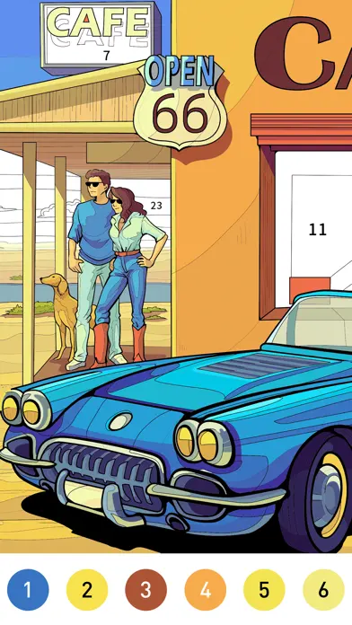 Nostalgia Color by number game app screenshot 7