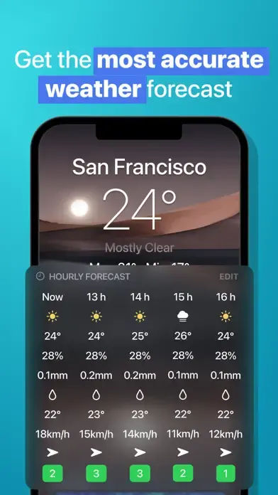 Noyes’ 1DegreeOutside Weather app screenshot 1