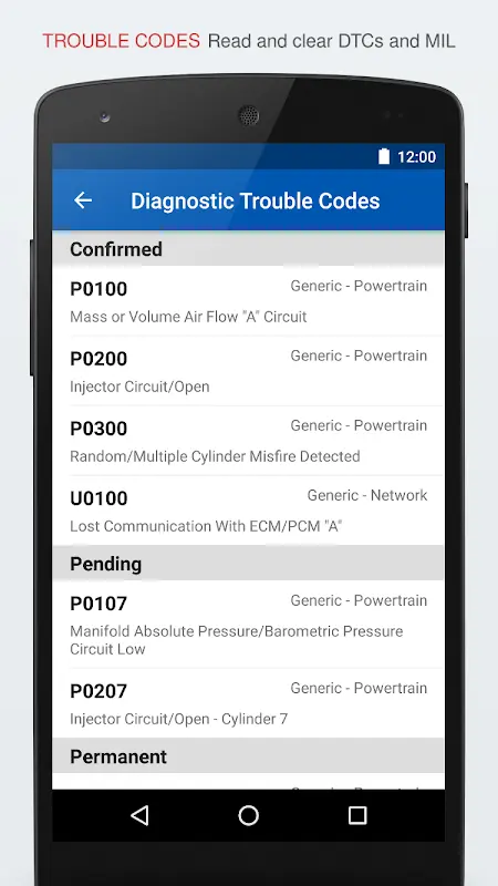 OBD Auto Doctor car scanner app screenshot 2