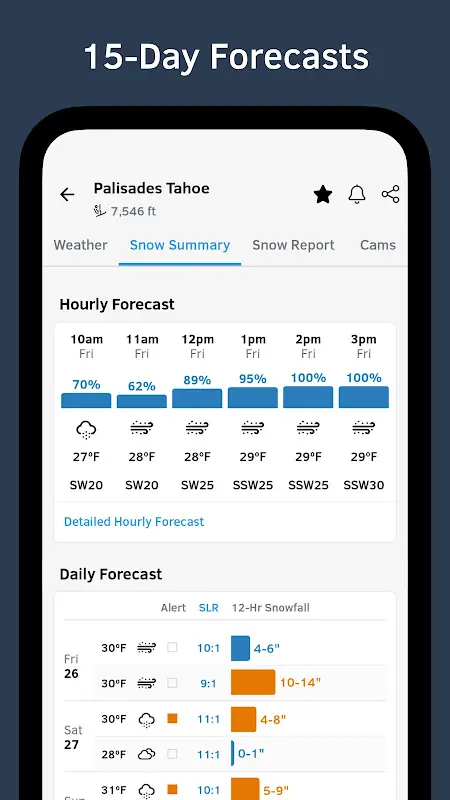 OpenSnow app screenshot 1