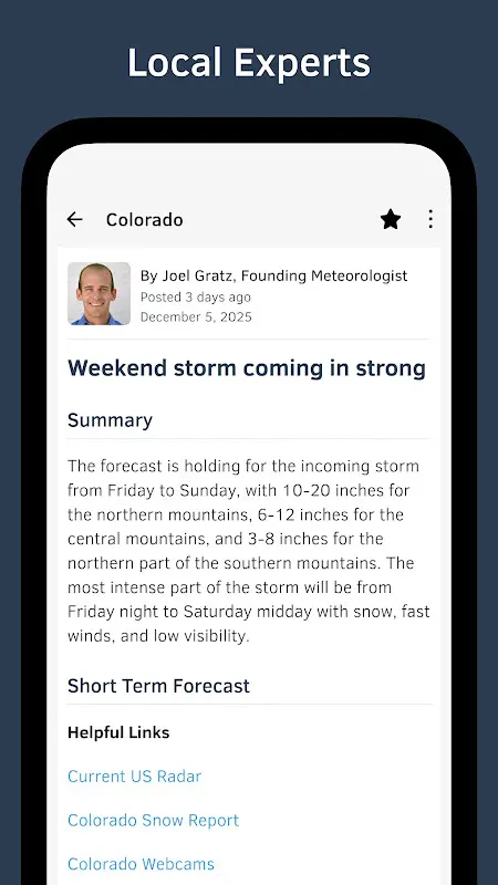 OpenSnow app screenshot 3
