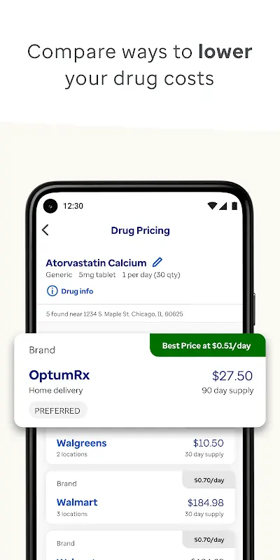 OptumRx app screenshot 2
