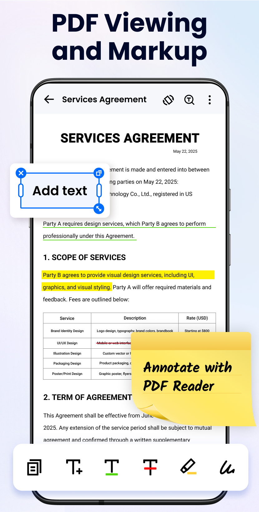 PDF Reader – PDF Editor app screenshot 3