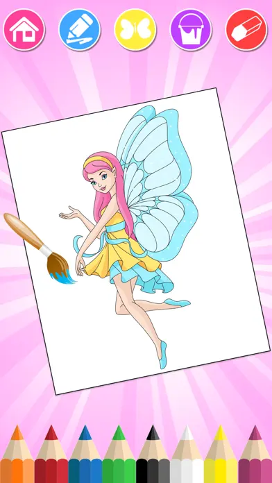 Princess Coloring Book Glitter app screenshot 8