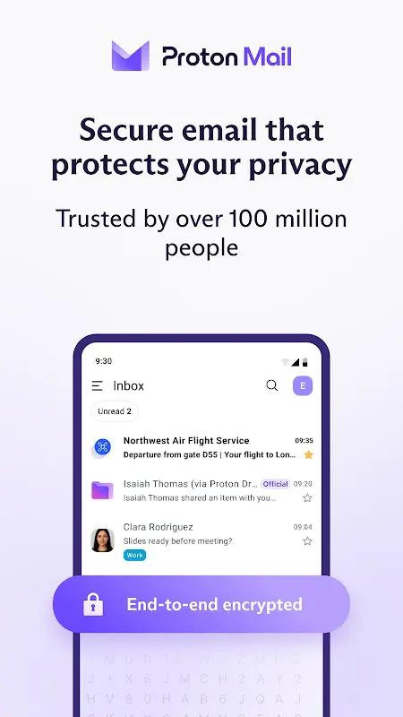 Proton Mail: Encrypted Email app screenshot 1