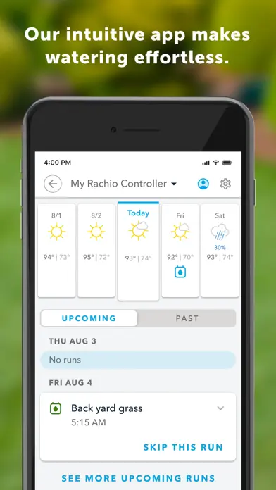 Rachio app screenshot 1