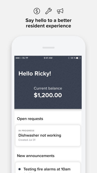 Resident Center app screenshot 1