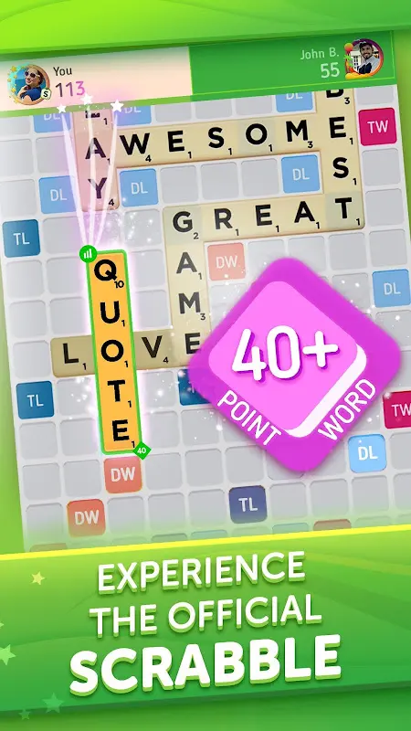 Scrabble® GO-Classic Word Game app screenshot 1