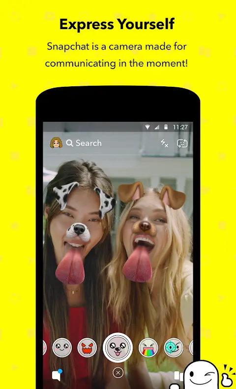 Snapchat app screenshot 1