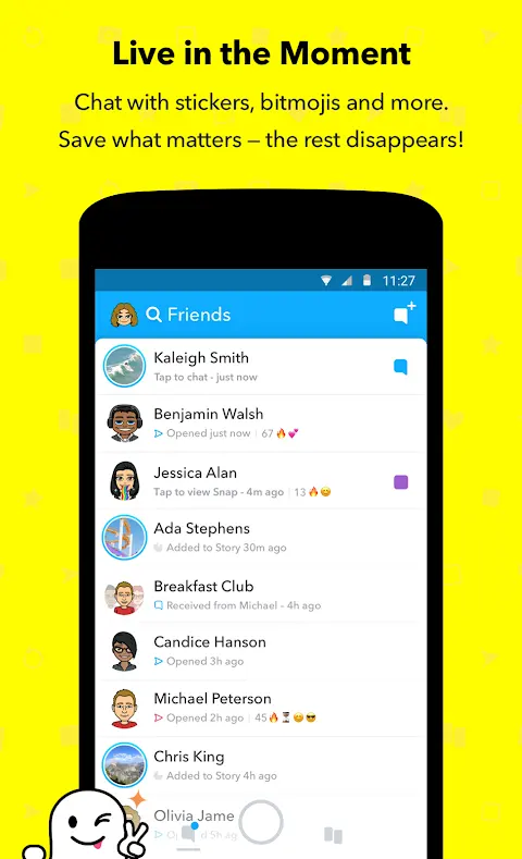 Snapchat app screenshot 2