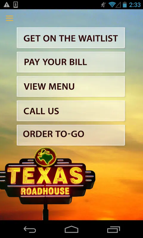 Texas Roadhouse app screenshot 1