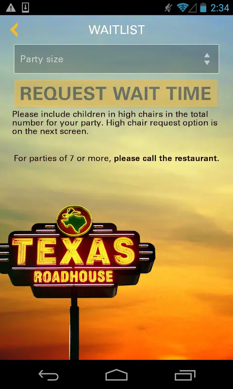 Texas Roadhouse app screenshot 5