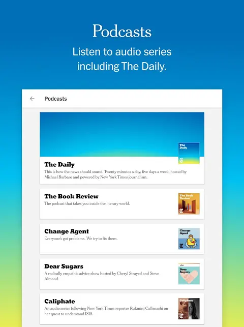 The New York Times app screenshot 1