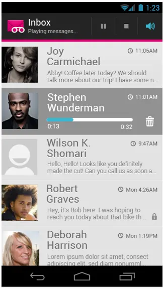 T-Mobile Visual Voicemail app screenshot 1