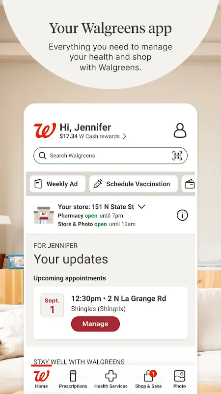 Walgreens app screenshot 1
