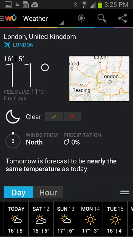 Weather data & microclimate : app screenshot 1