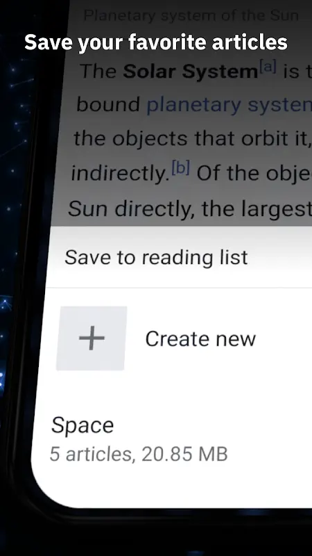 Wikipedia app screenshot 1