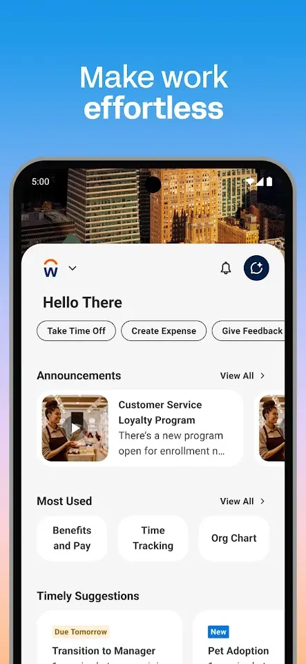 Workday app screenshot 2